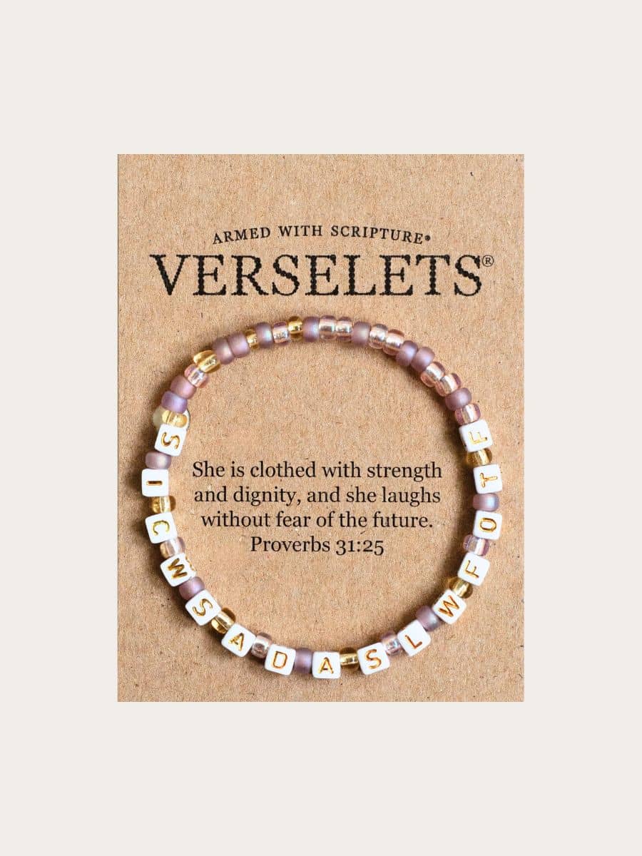Proverbs 31:25 Bible verse bracelet
