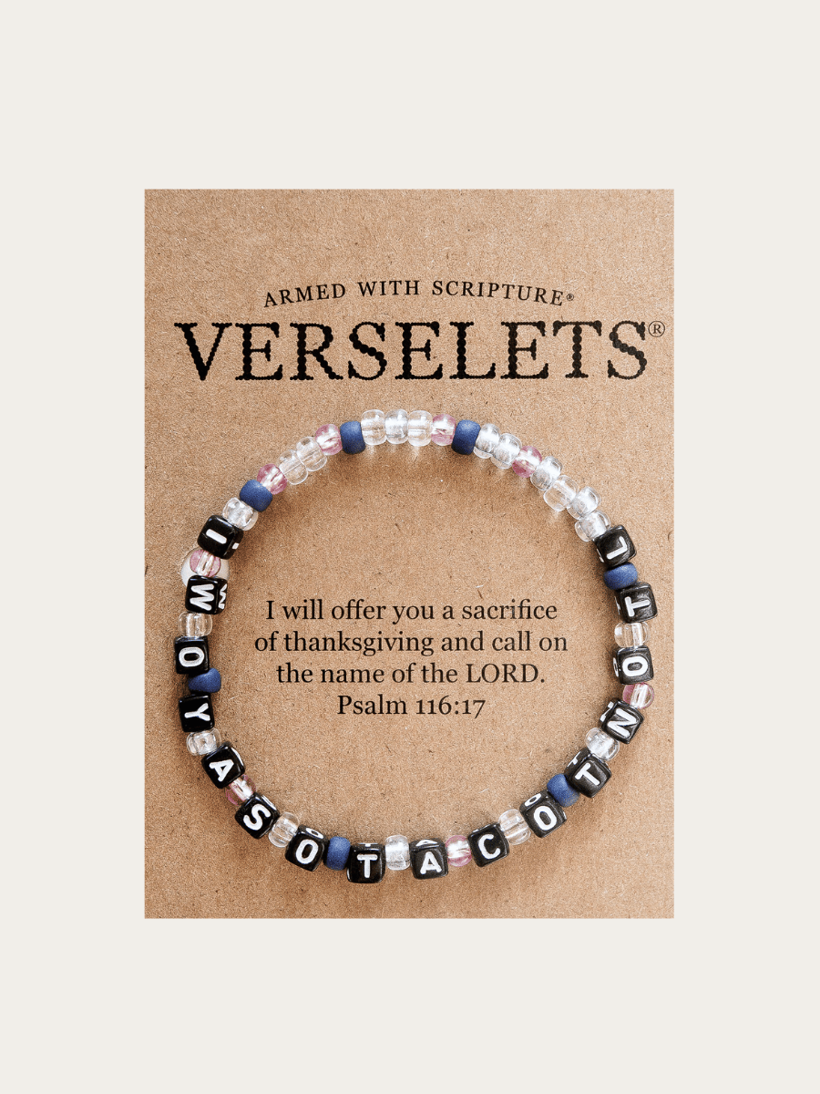 I will offer you a sacrifice of thanksgiving... VERSELET®